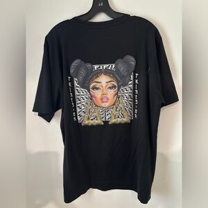 Fendi Niki Minaj “Fendi prints on” Black Graphic T-Shirt  size M new